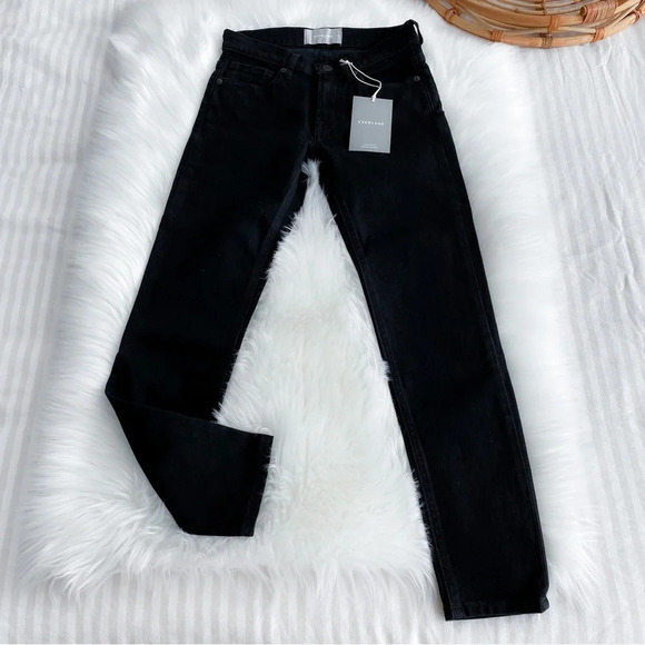 Everlane The Mid Rise Skinny Jeans Black Ankle Length NEW NWT Classic size 24 - Picture 7 of 14